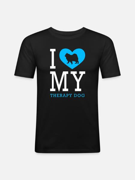 Therapy Dog Therapist Therapy Dog Trainer - Men's Slim Fit T-Shirt - black