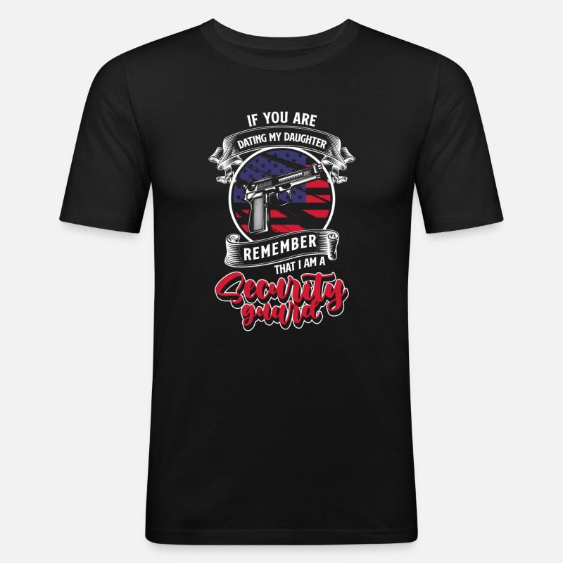 Videur d’agent de sécurité - T-shirt près du corps Homme - noir