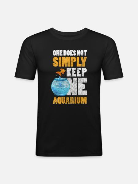 Aquarium Fish farming pet - Men's Slim Fit T-Shirt - black