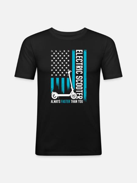 E-Scooter Electrics E-Scooter Charging Station - Men's Slim Fit T-Shirt - black