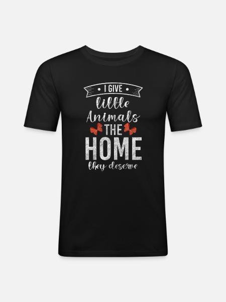Animal lover rescue - Men's Slim Fit T-Shirt - black