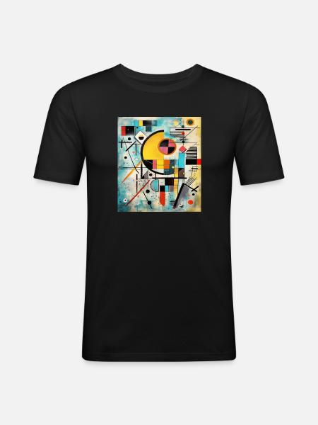 STREET ART ABSTRACTION - Men's Slim Fit T-Shirt - black