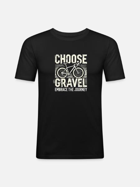 Wählen Sie Schotter - Männer Slim Fit T-Shirt - Schwarz