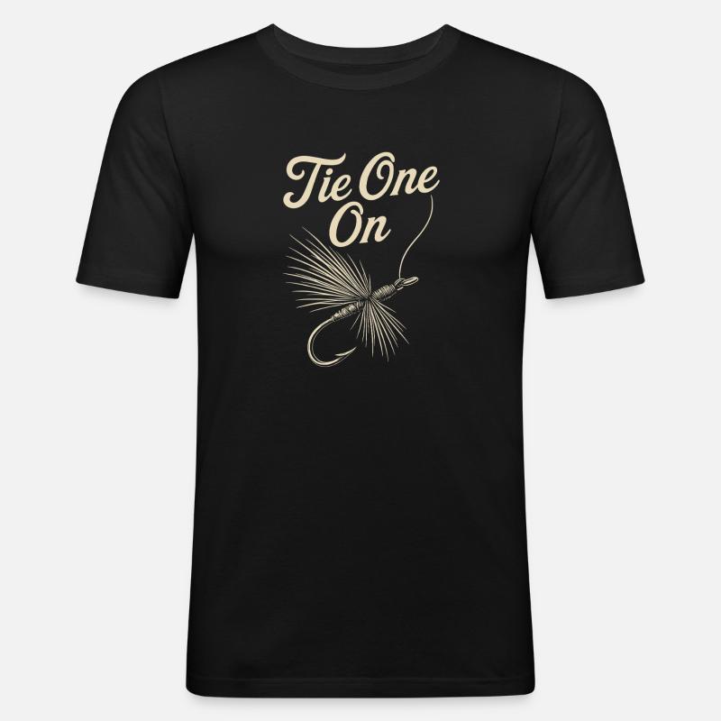 Binde einen an - Männer Slim Fit T-Shirt - Schwarz