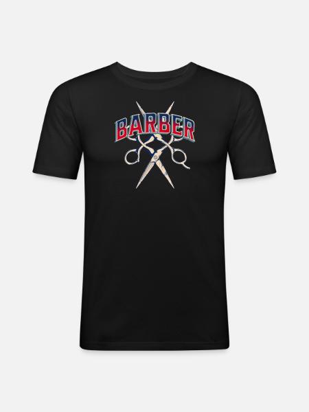 Barbier Barbier - T-shirt près du corps Homme - noir