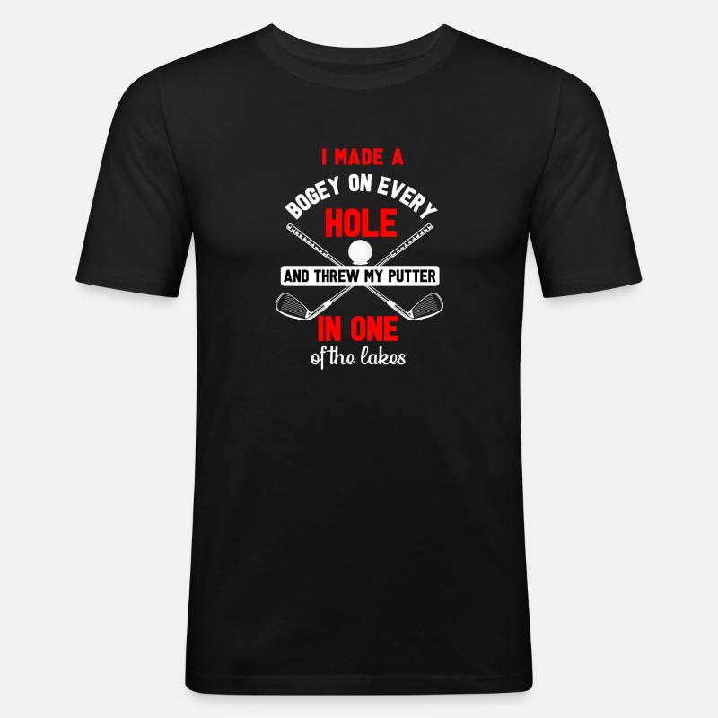 Golf Geschenk Witz Golfspieler Golfer - Männer Slim Fit T-Shirt - Schwarz