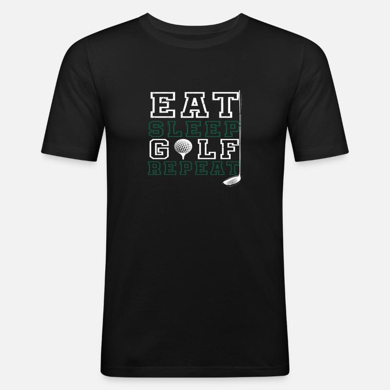 Golf Geschenk Witz Golfspieler Golfer - Männer Slim Fit T-Shirt - Schwarz