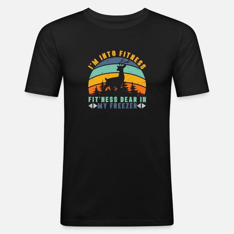 Jagen Jagdspruch & Jäger Geschenkidee - Männer Slim Fit T-Shirt - Schwarz