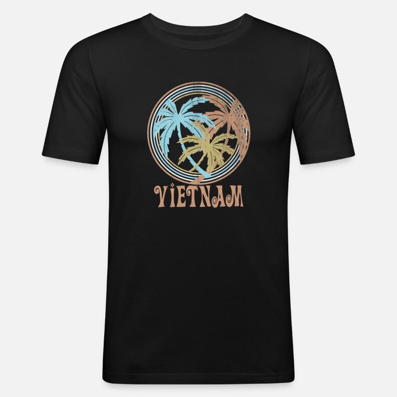 Viet Nam - Men's Slim Fit T-Shirt - black