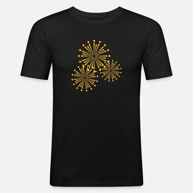 Firework Design - T-shirt près du corps Homme - noir