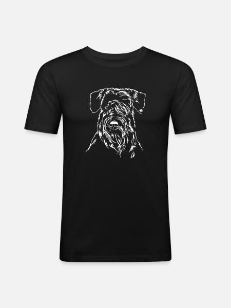 SCHNAUZER Mittelschnauzer Wilsigns Dogs Gift - Men's Slim Fit T-Shirt - black