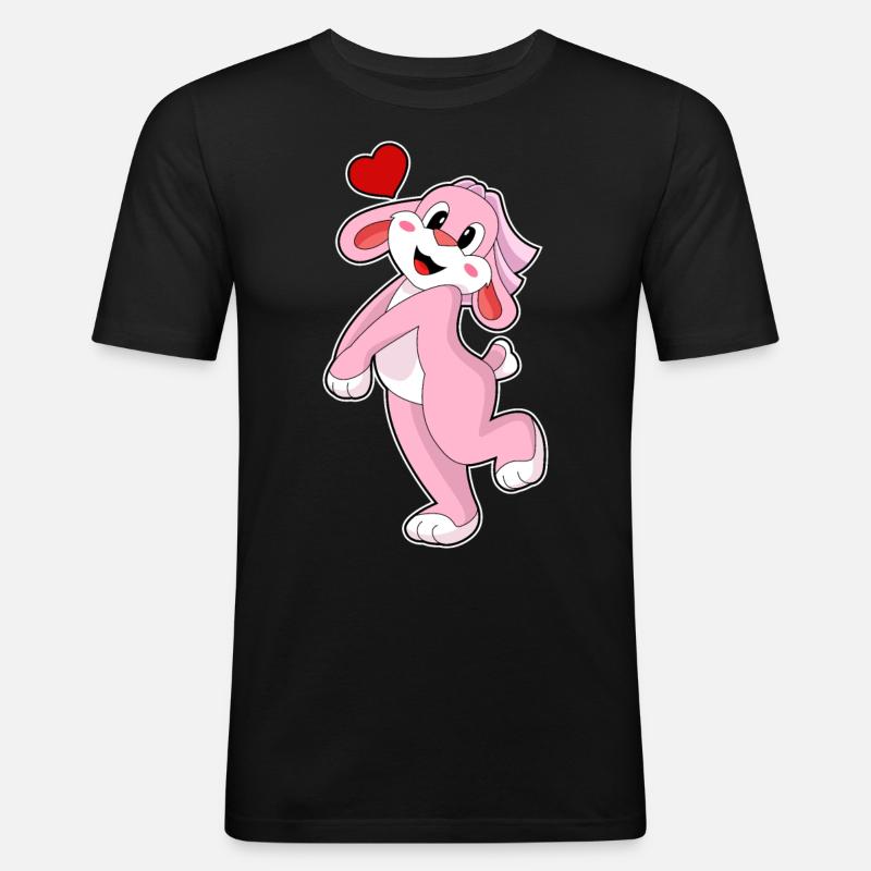 Rabbit Bride Veil Wedding - Men's Slim Fit T-Shirt - black