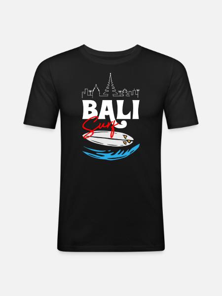 Bali Surfing - Men's Slim Fit T-Shirt - black