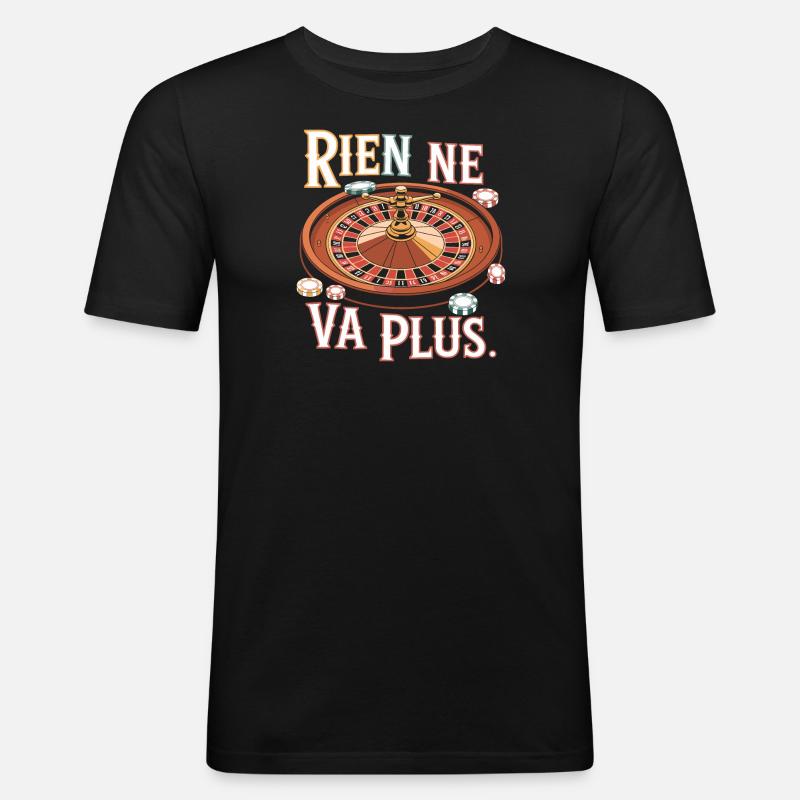 Rien ne va plus - T-shirt près du corps Homme - noir
