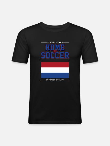 Home of Soccer - Men's Slim Fit T-Shirt - black
