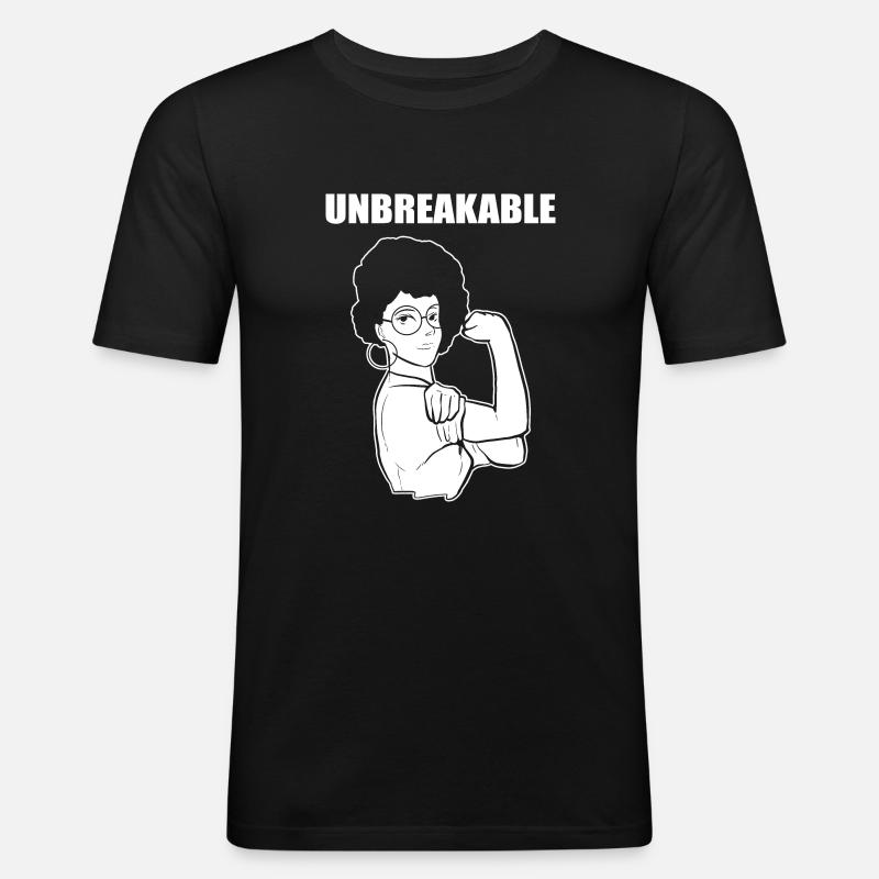 Afro Latina - Männer Slim Fit T-Shirt - Schwarz