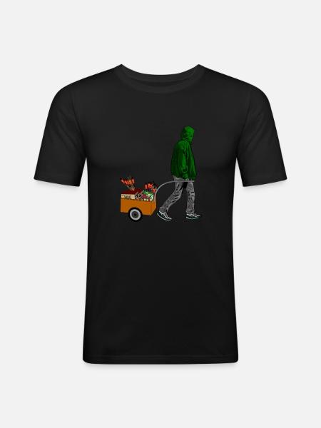 Pyro pyrotechnics fireworks - Men's Slim Fit T-Shirt - black