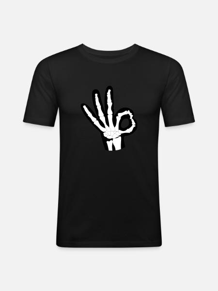 OK bones - Men's Slim Fit T-Shirt - black