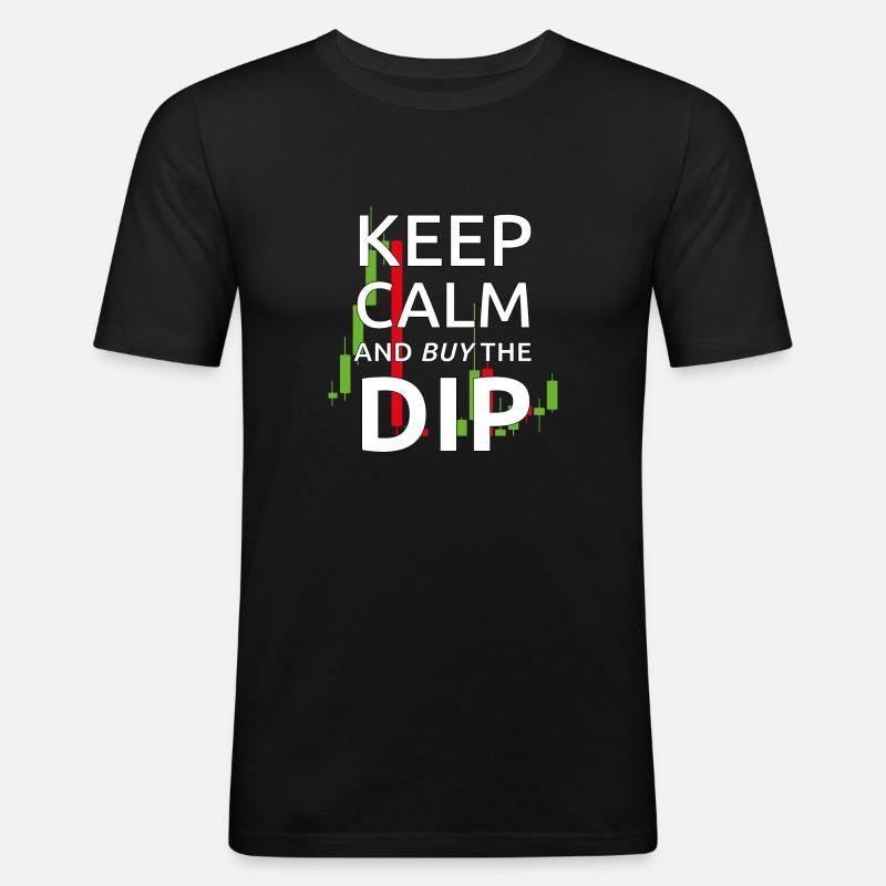 Keep Calm Dip - Men's Slim Fit T-Shirt - black
