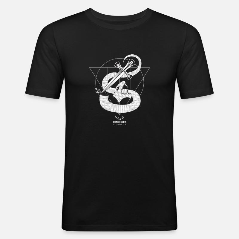 SNAKEHEAD - Männer Slim Fit T-Shirt - Schwarz