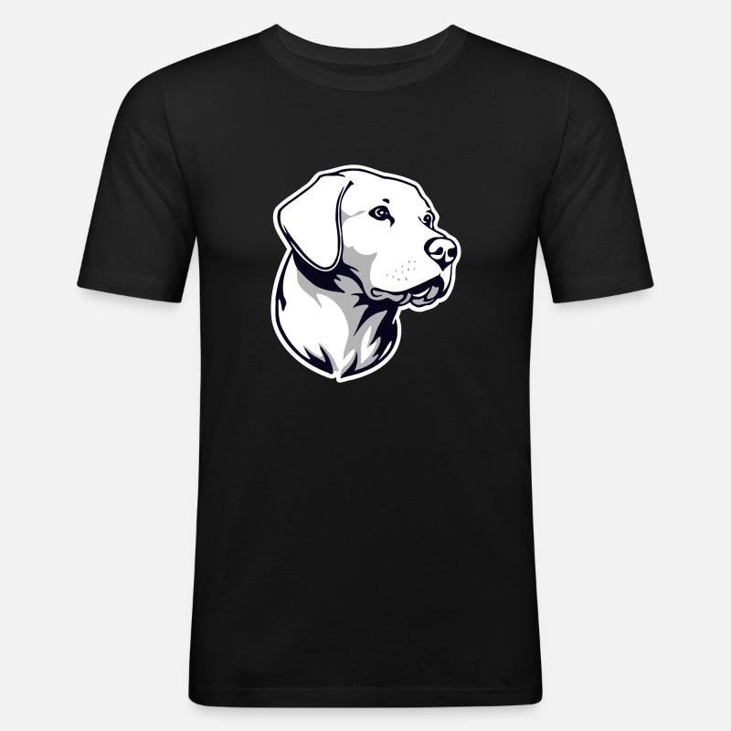 Labrador 3col oT - Männer Slim Fit T-Shirt - Schwarz