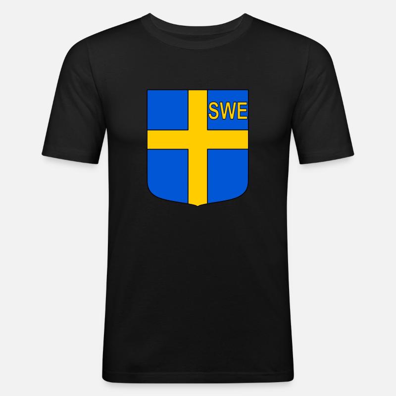 ENG-Schild - Männer Slim Fit T-Shirt - Schwarz