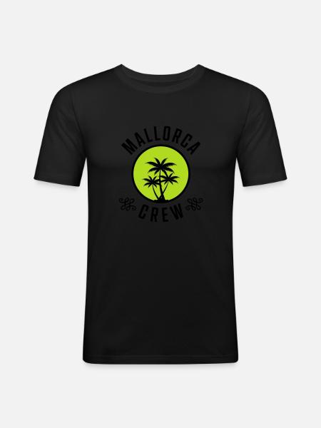 Équipage de Majorque - T-shirt près du corps Homme - noir