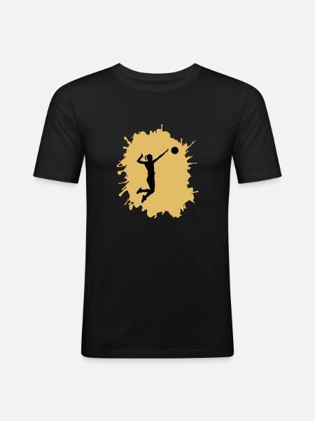 Women's Handball Blobs - Men's Slim Fit T-Shirt - black