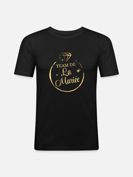 Golden Bride's Team - Men's Slim Fit T-Shirt - black