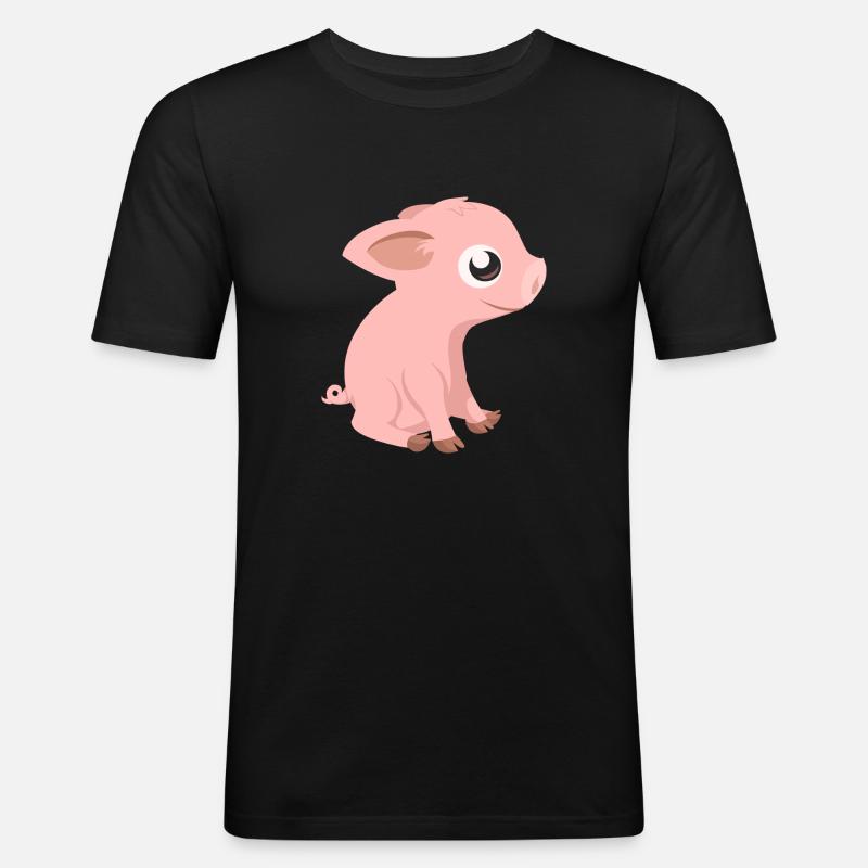 piggy - Men's Slim Fit T-Shirt - black