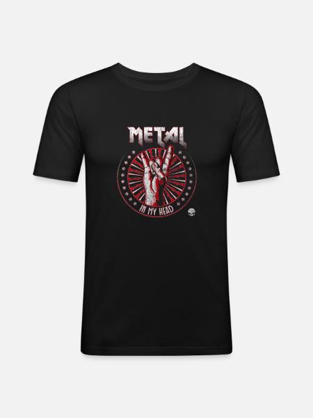 Metal In My Head - Men's Slim Fit T-Shirt - black