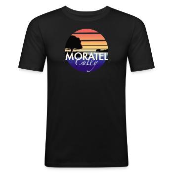 Moratel | Cully Sunset - T-shirt près du corps Homme - noir - Devant - Nik (191cm)