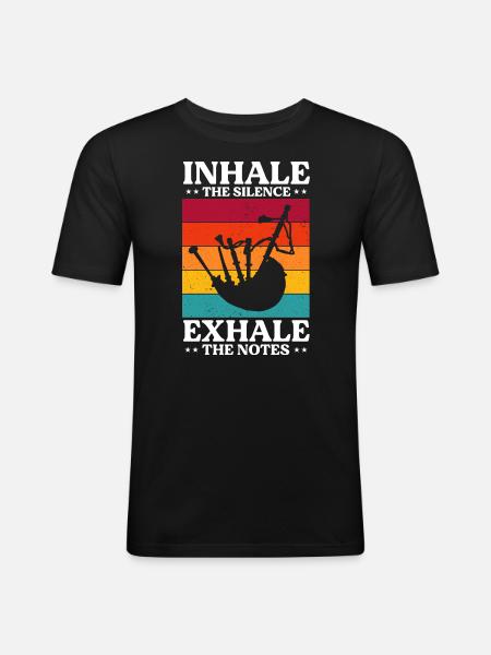 Bagpipe training and bagpipe playing - Men's Slim Fit T-Shirt - black