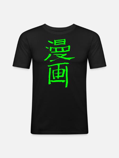 manga - Men's Slim Fit T-Shirt - black