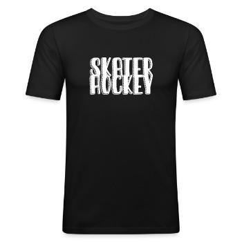 Skater hockey sport - Men's Slim Fit T-Shirt - black - Front - Nik (191cm)