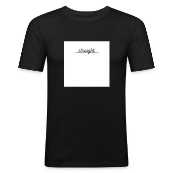 Droit - T-shirt près du corps Homme - noir - Devant - Nik (191cm)