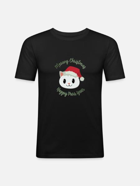 Pyjamas Christmas - Men's Slim Fit T-Shirt - black