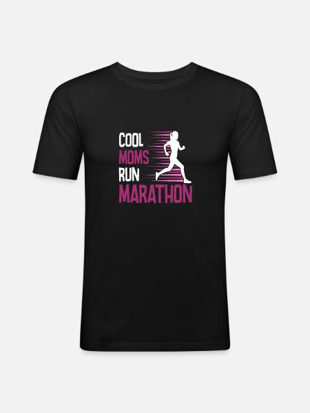 Run 26.2 mile marathon challenge - Men's Slim Fit T-Shirt - black