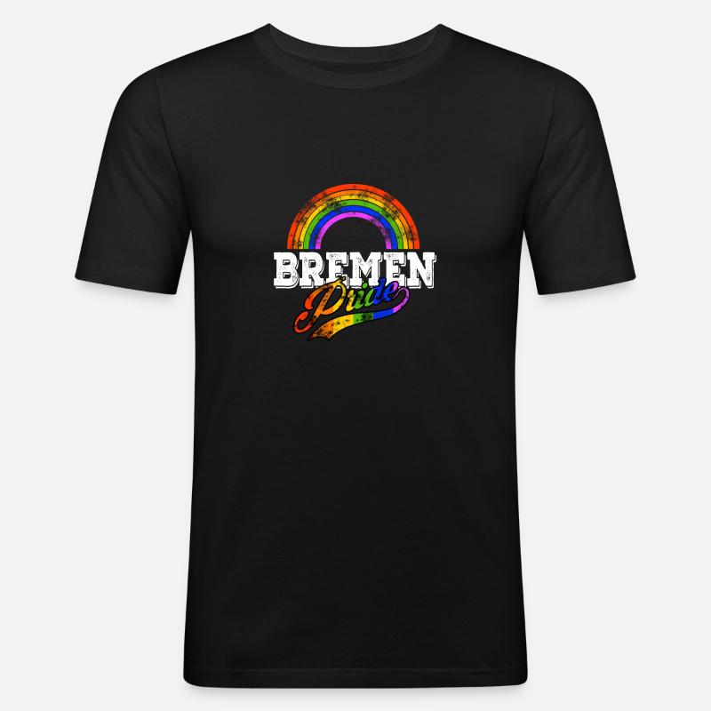 Pride Bremen - Männer Slim Fit T-Shirt - Schwarz