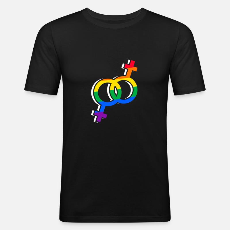 Pride - Männer Slim Fit T-Shirt - Schwarz