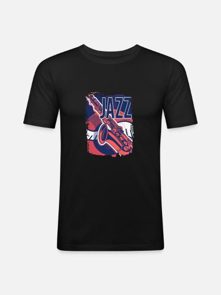 Jazz Music Improvisation Festival - Men's Slim Fit T-Shirt - black