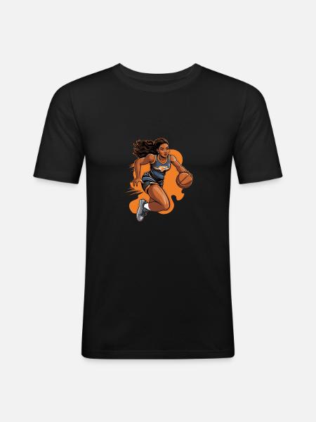 BASKETBALL forever! - Men's Slim Fit T-Shirt - black