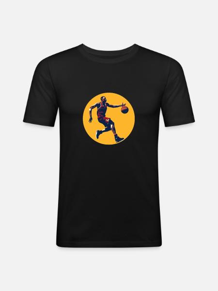 BASKETBALL forever! - Men's Slim Fit T-Shirt - black