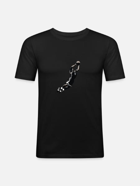 BASKETBALL forever! - Men's Slim Fit T-Shirt - black