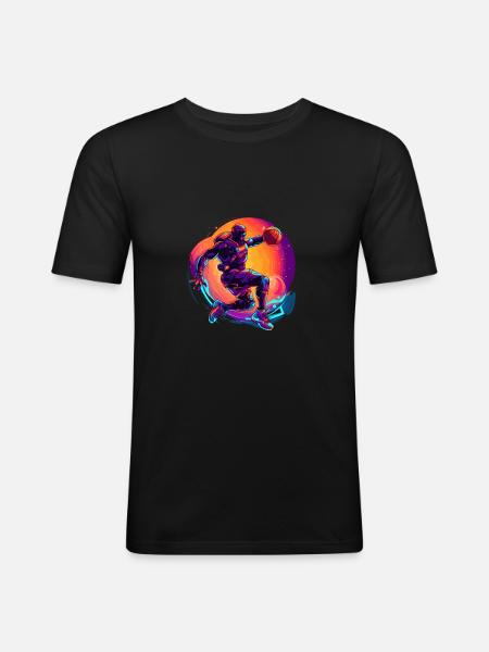 BASKETBALL forever! - Men's Slim Fit T-Shirt - black