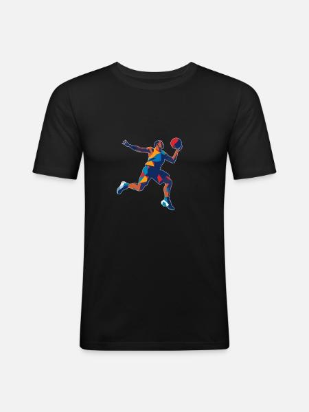 BASKETBALL forever! - Men's Slim Fit T-Shirt - black