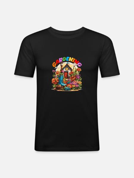 A garden lover's delight - Men's Slim Fit T-Shirt - black
