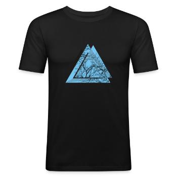 AD Triangle Black - Men's Slim Fit T-Shirt - black - Front - Nik (191cm)