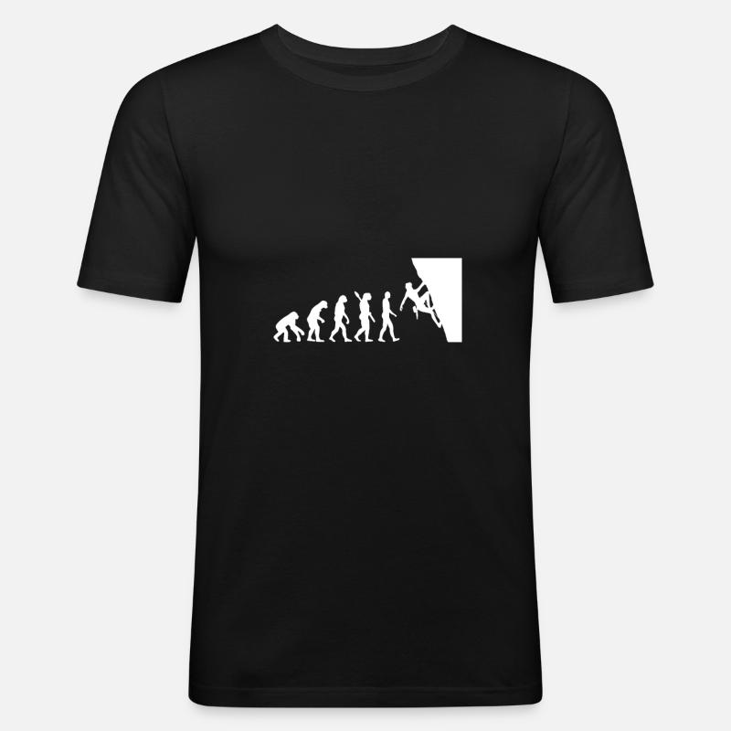 Évolution grimpeur - T-shirt près du corps Homme - noir