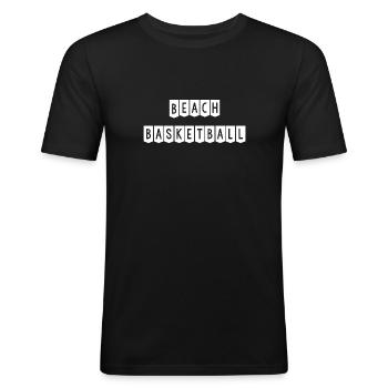 Tshirt beach basketball - T-shirt près du corps Homme - noir - Devant - Nik (191cm)